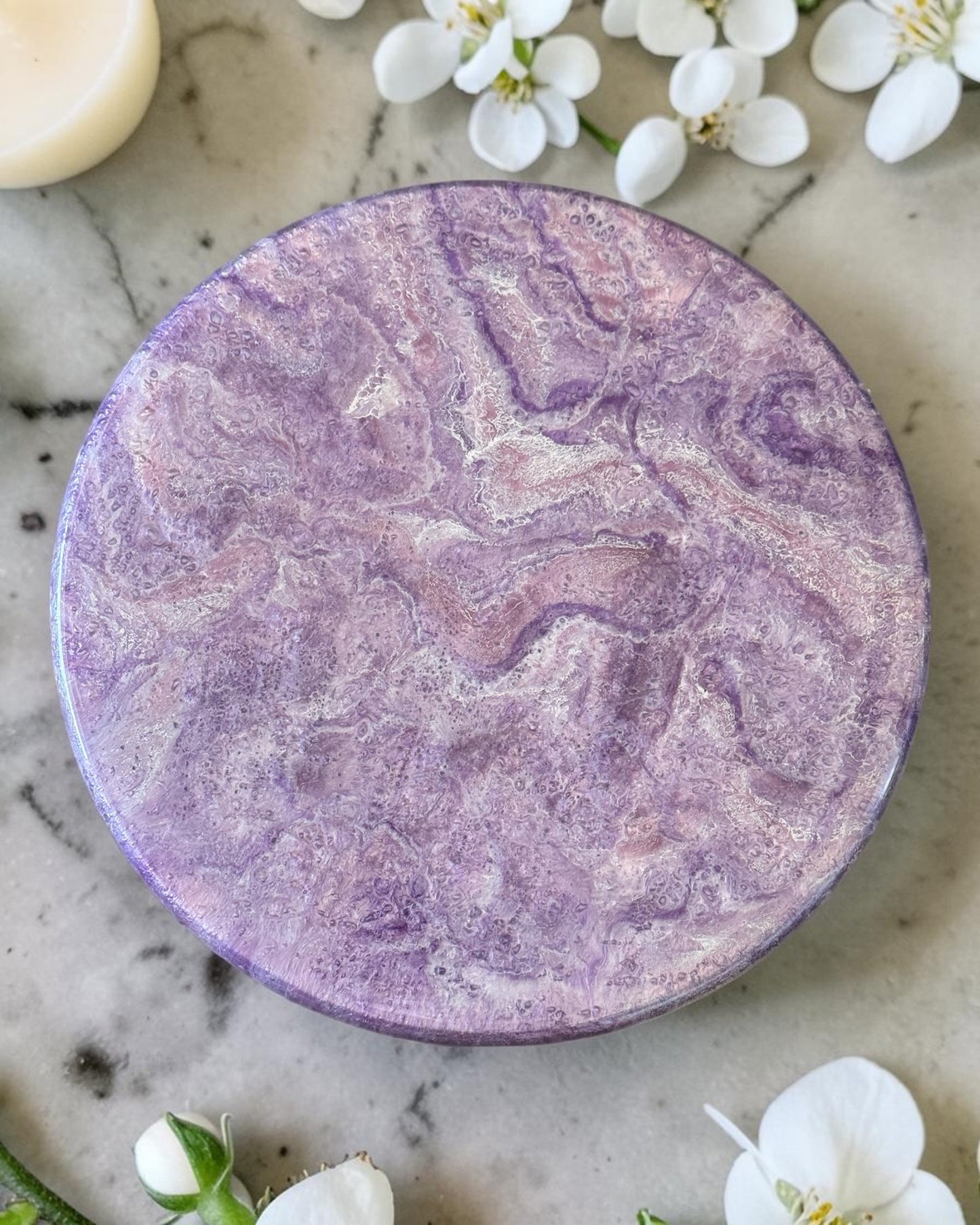 Purple Lazy Susan's geode design epoxy resin, 5 sizes
