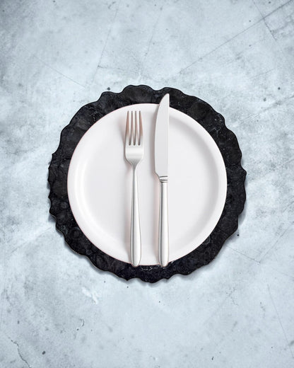 Black Placemats geode design epoxy resin