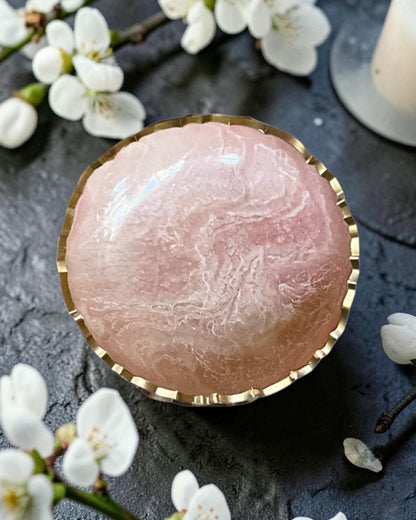 Small Light Pink bowl, 8x2" geode design epoxy resin (Copy)