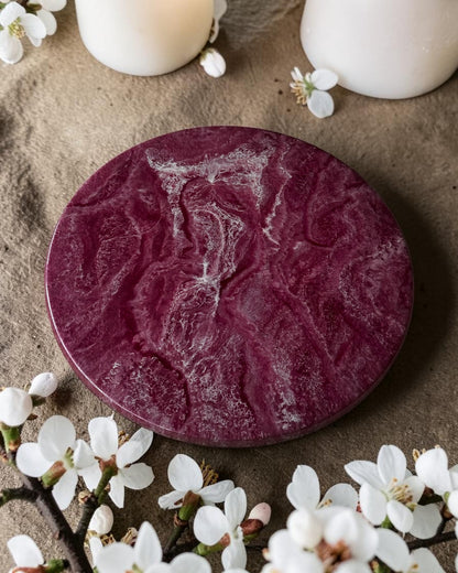 Pink Lazy Susan's geode design epoxy resin, 5 sizes