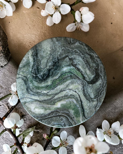 Green Lazy Susan's geode design epoxy resin, 5 sizes