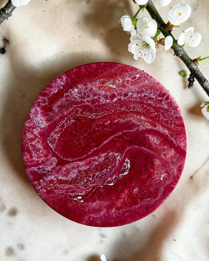 Red Lazy Susan's geode design epoxy resin, 5 sizes