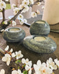 Black set of 3 candle tealight holders with geode design epoxy resin