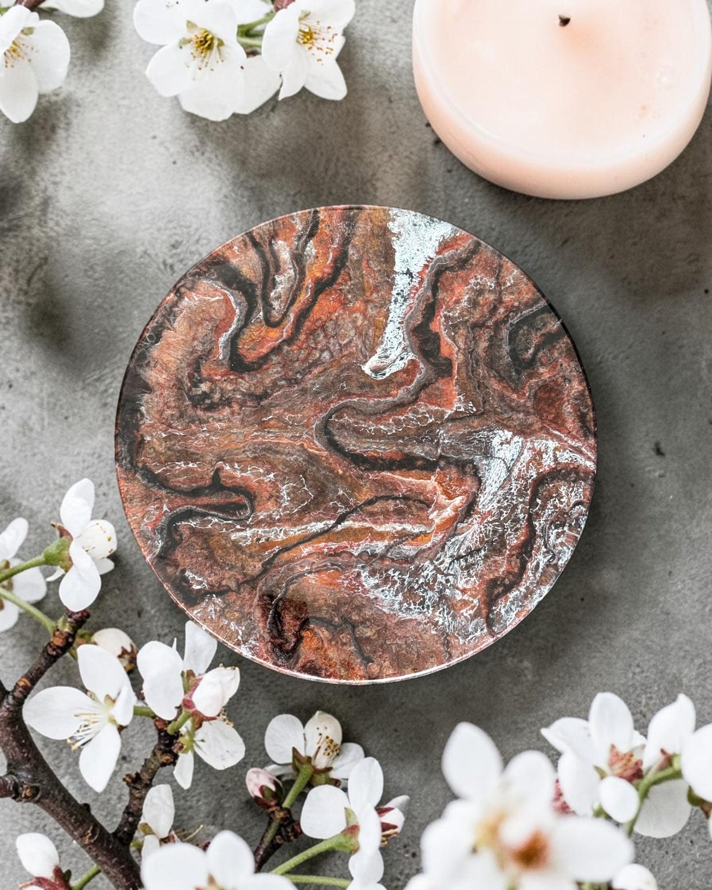 Black, Bronze and Copper Lazy Susan's geode design epoxy resin, 5 sizes