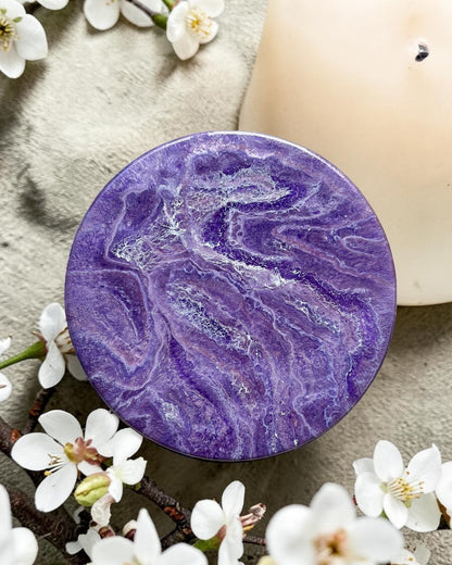 Purple Lazy Susan's geode design epoxy resin, 5 sizes