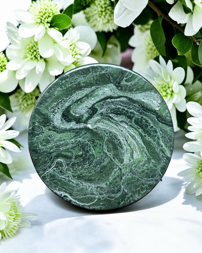 Green Lazy Susan's geode design epoxy resin, 5 sizes