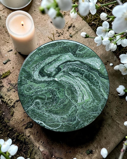 Green Lazy Susan's geode design epoxy resin, 5 sizes