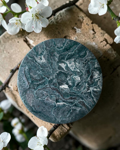 Teal and Silver Lazy Susan's geode design epoxy resin, 5 sizes