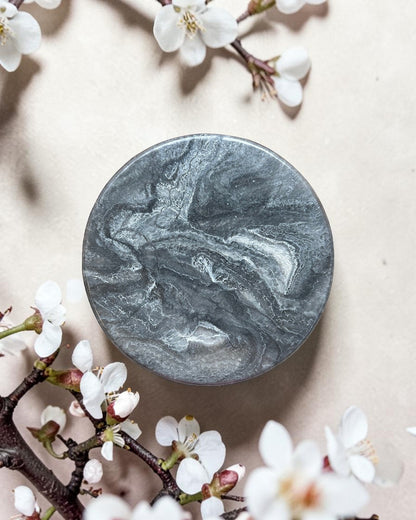 Silver and Grey Lazy Susan's geode design epoxy resin, 5 sizes