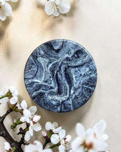 Black Lazy Susan's geode design epoxy resin, 5 sizes