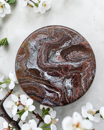 Black, Bronze and Copper Lazy Susan's geode design epoxy resin, 5 sizes