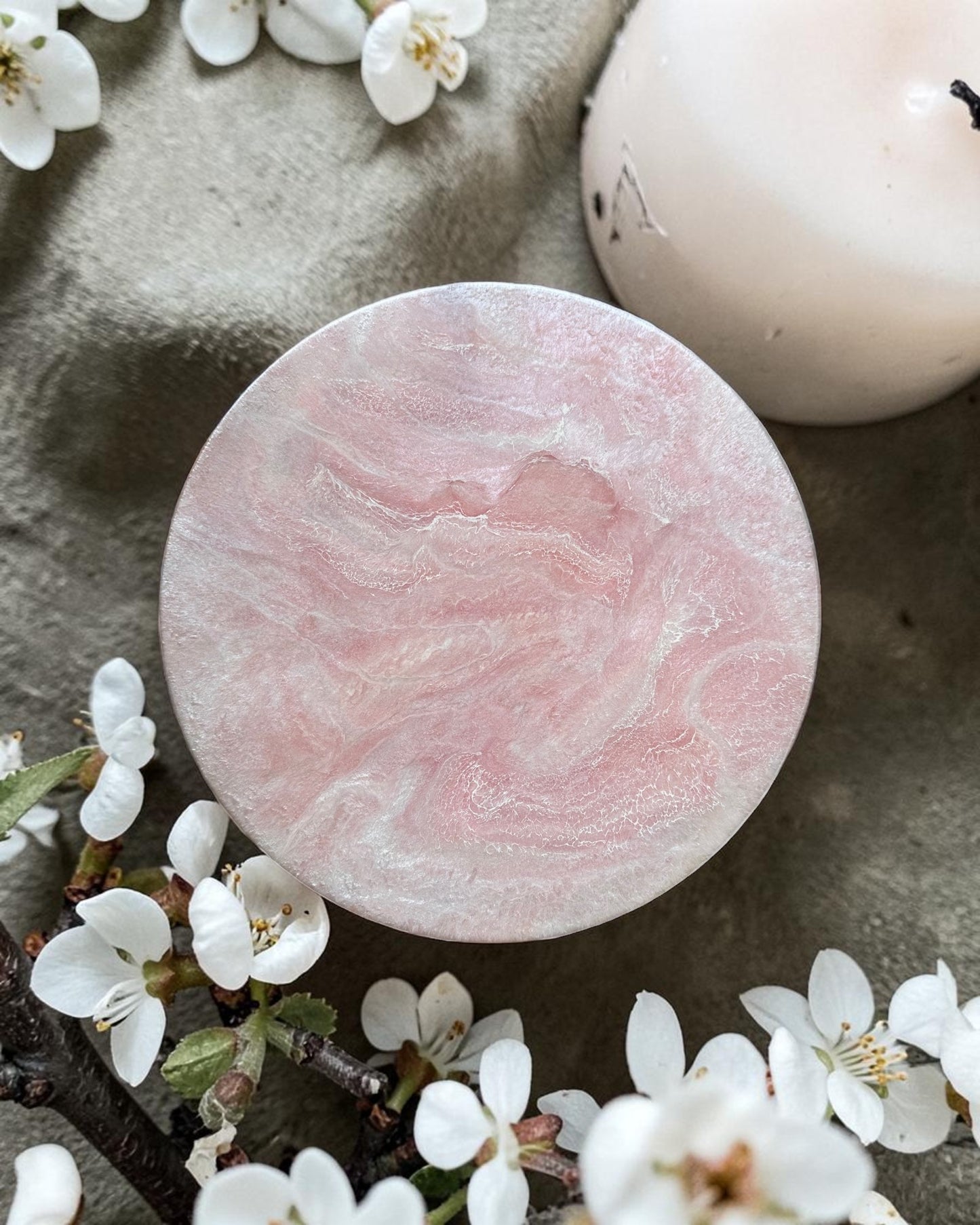 Light Pink Lazy Susan's geode design epoxy resin, 5 sizes