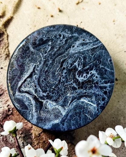 Black Lazy Susan's geode design epoxy resin, 5 sizes