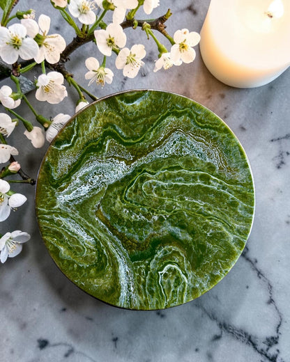 Olive Green Lazy Susan's geode design epoxy resin, 5 sizes