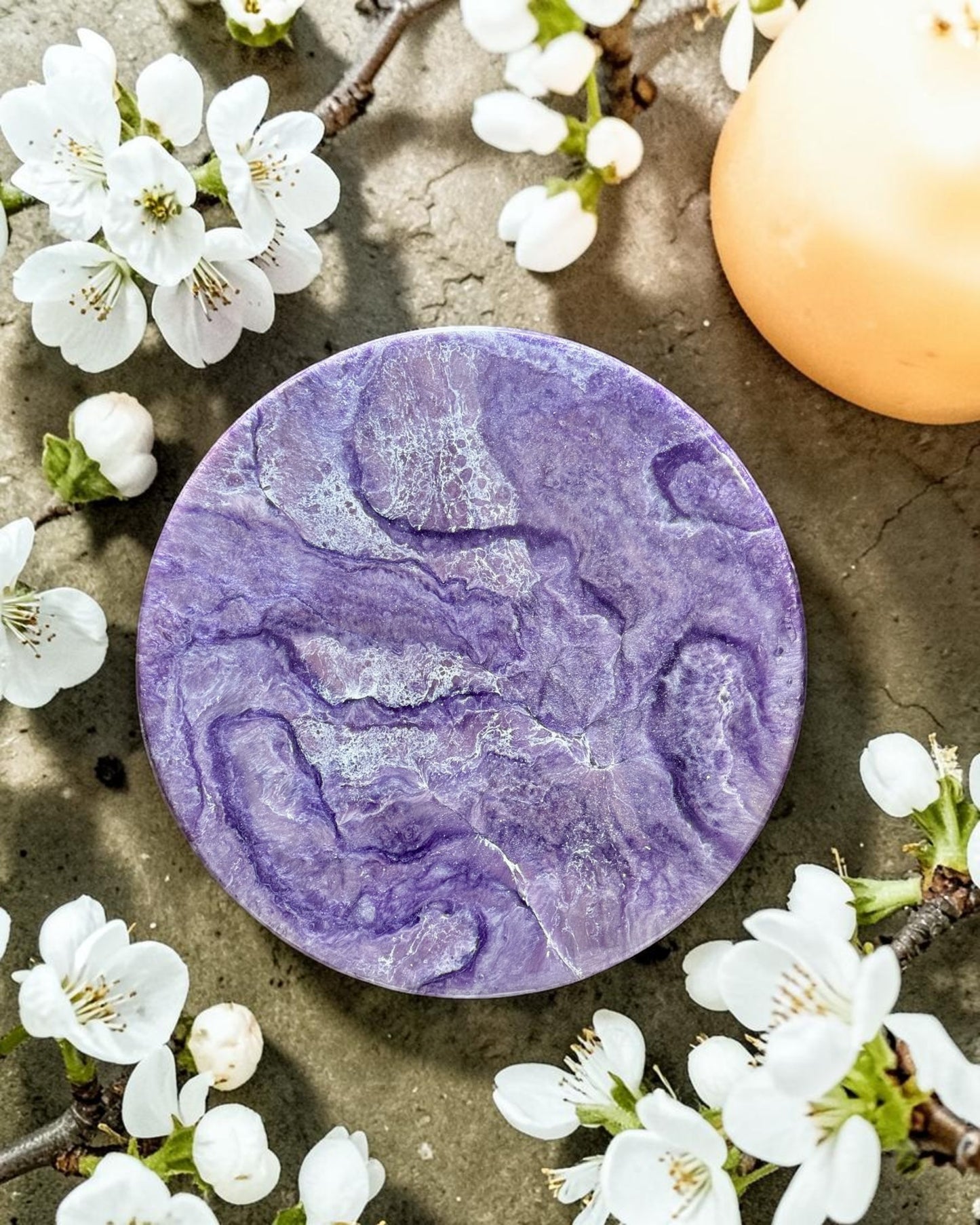 Purple Lazy Susan's geode design epoxy resin, 5 sizes