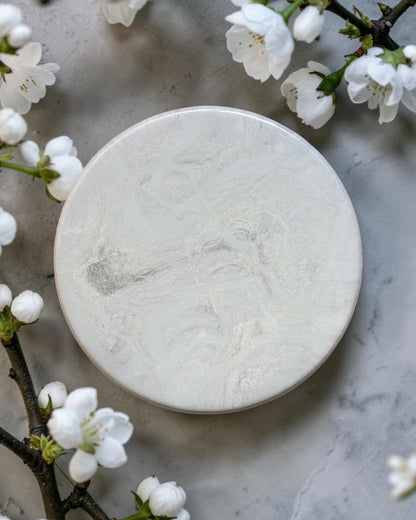 White Lazy Susan's geode design epoxy resin, 5 sizes
