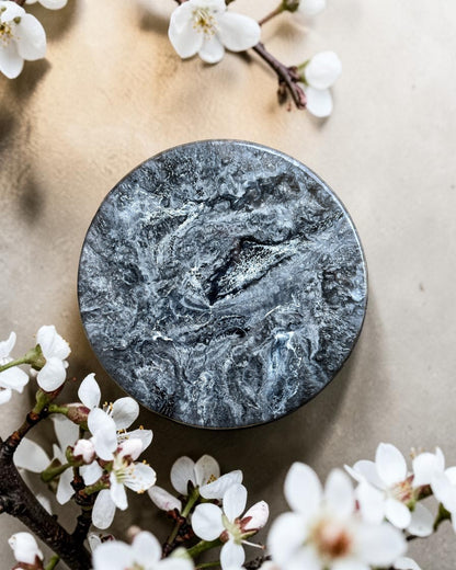 Black Lazy Susan's geode design epoxy resin, 5 sizes