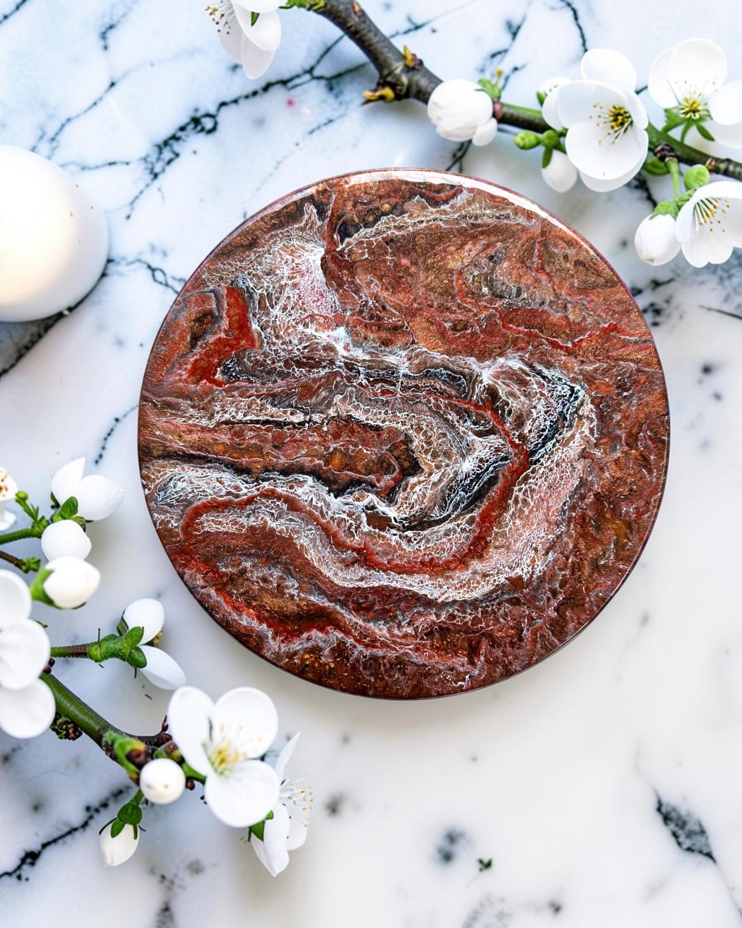 Black, Bronze and Copper Lazy Susan's geode design epoxy resin, 5 sizes