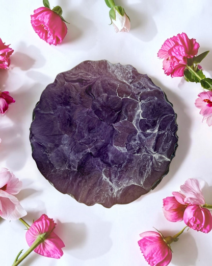 Purple Placemats geode design epoxy resin