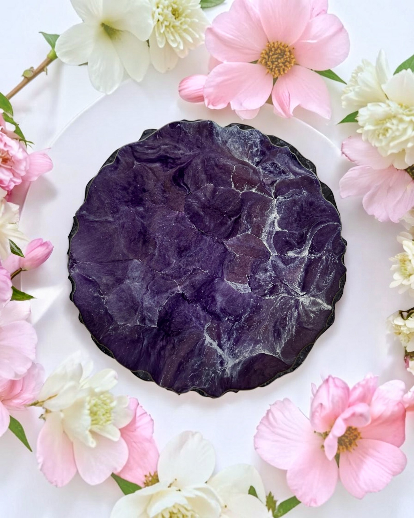 Purple Placemats geode design epoxy resin
