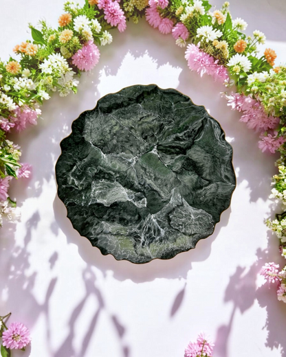 Green Placemats geode design epoxy resin