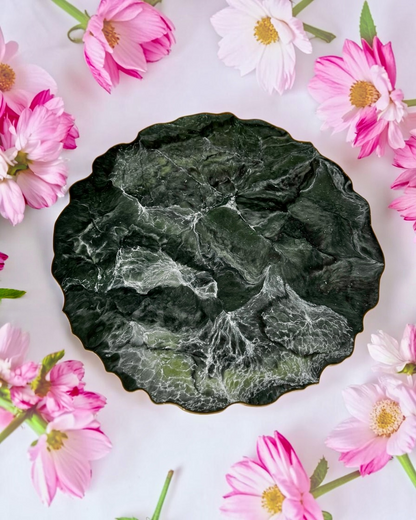 Green Placemats geode design epoxy resin