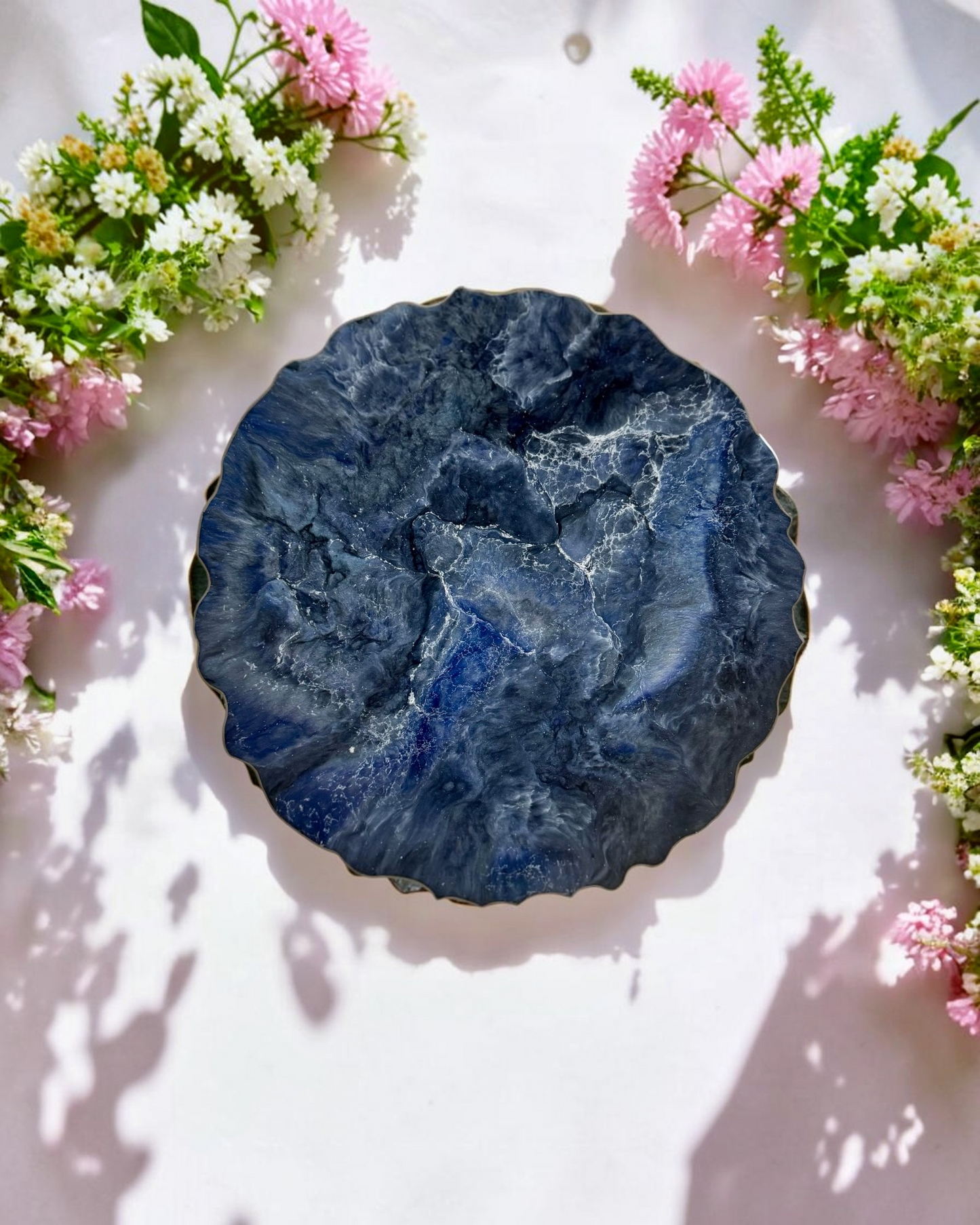 Blue Placemats geode design epoxy resin