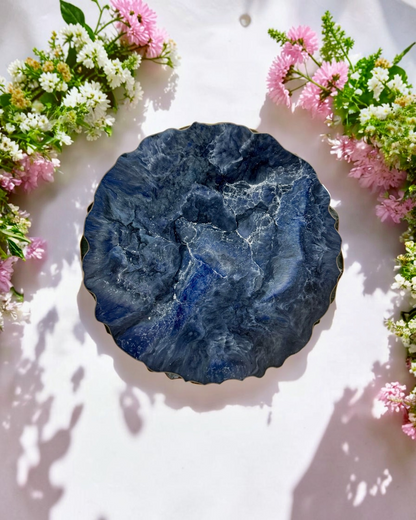 Blue Placemats geode design epoxy resin