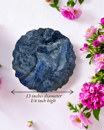 Blue Placemats geode design epoxy resin