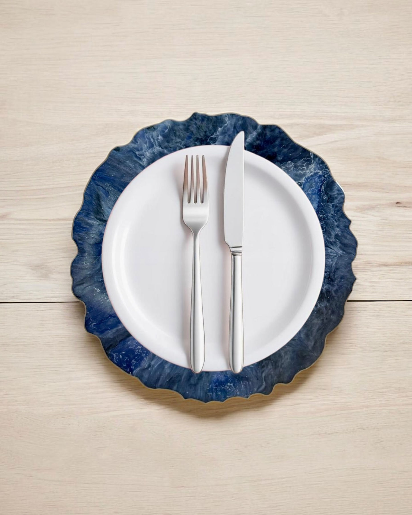 Blue Placemats geode design epoxy resin