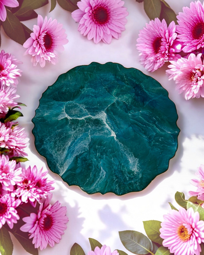 Ocean colors Placemats geode design epoxy resin