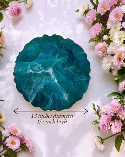 Ocean colors Placemats geode design epoxy resin