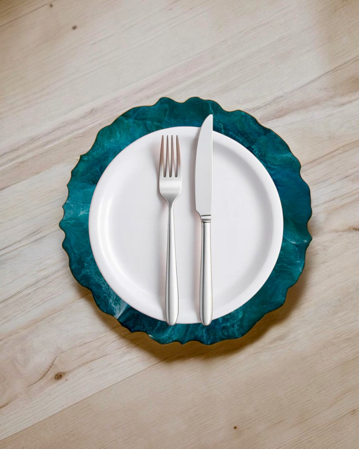 Ocean colors Placemats geode design epoxy resin