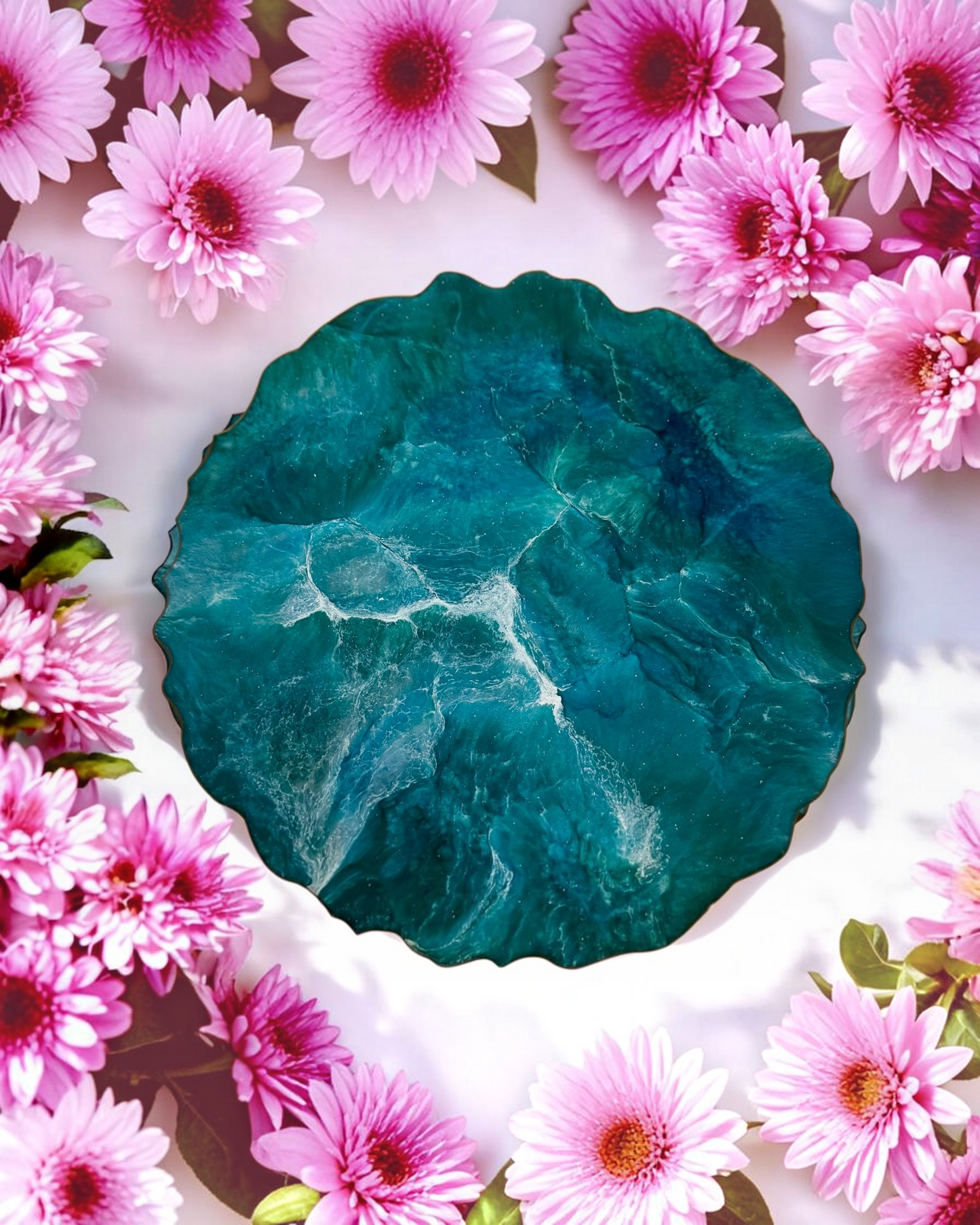 Ocean colors Placemats geode design epoxy resin