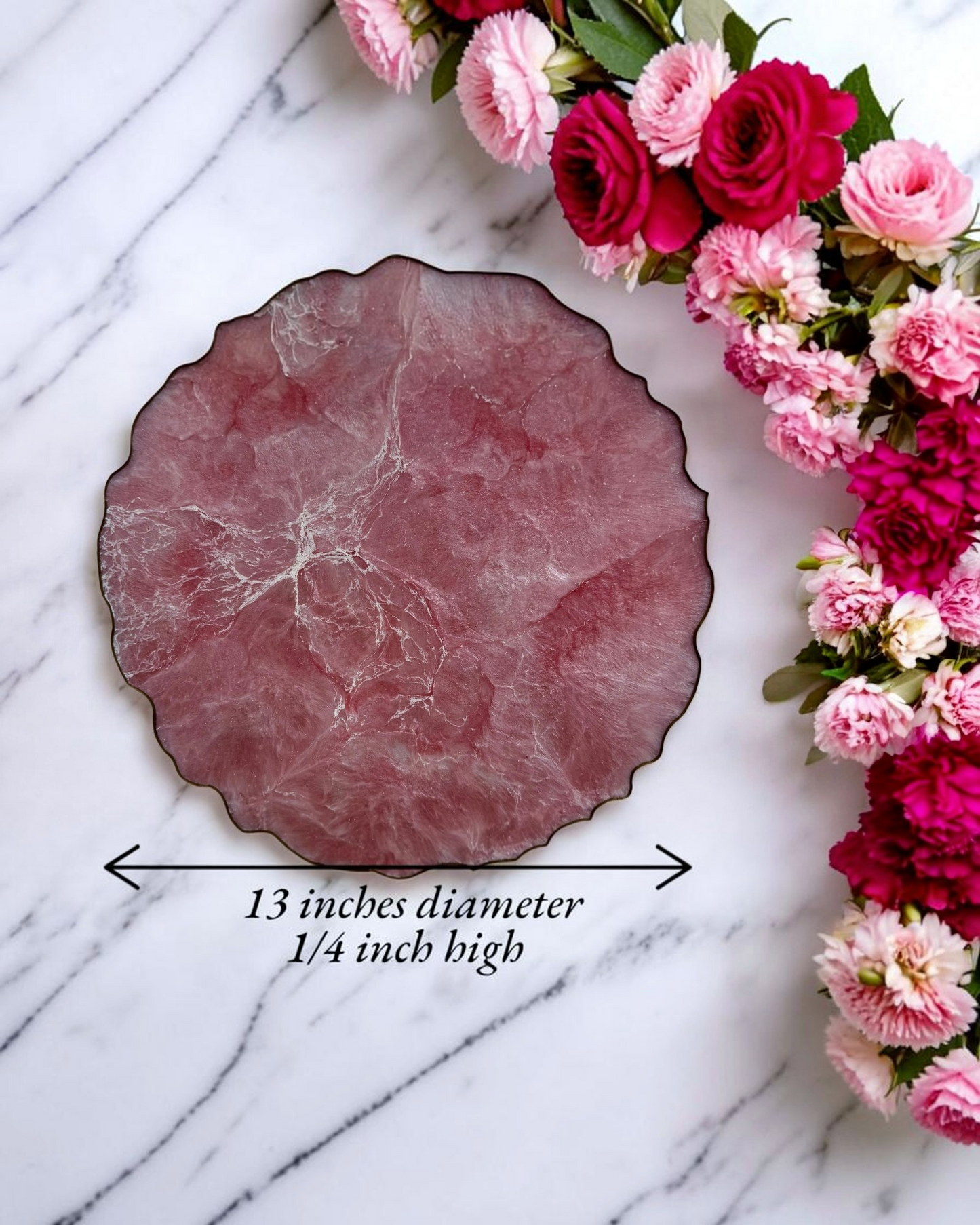 Light Pink Placemats geode design epoxy resin