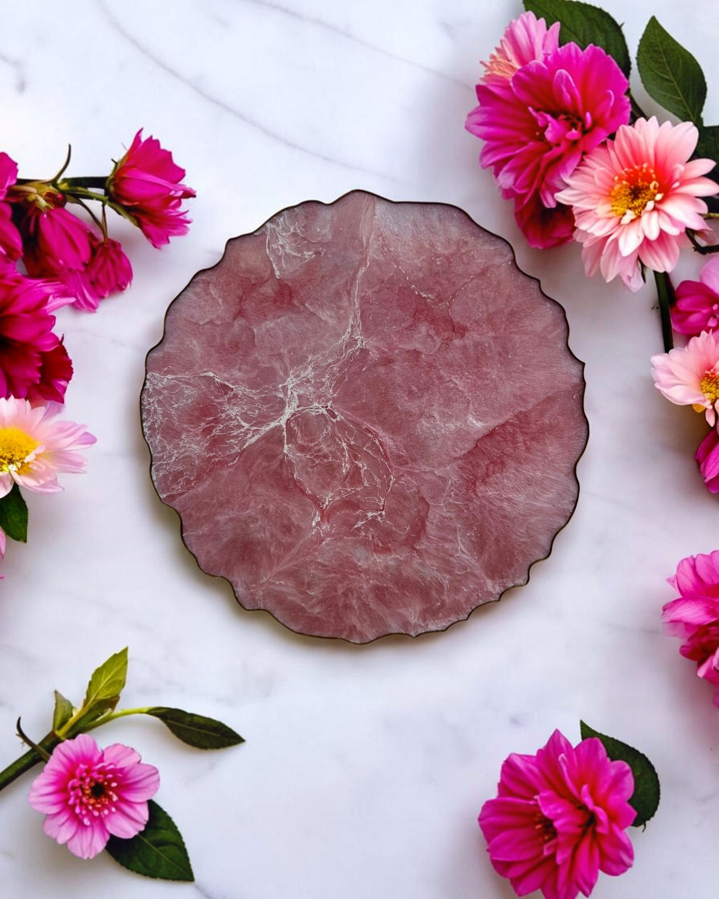 Light Pink Placemats geode design epoxy resin