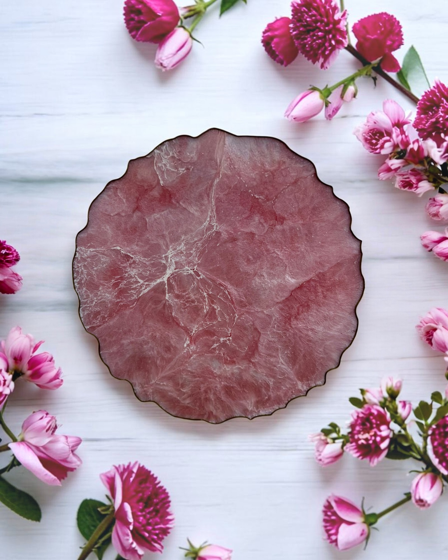 Light Pink Placemats geode design epoxy resin
