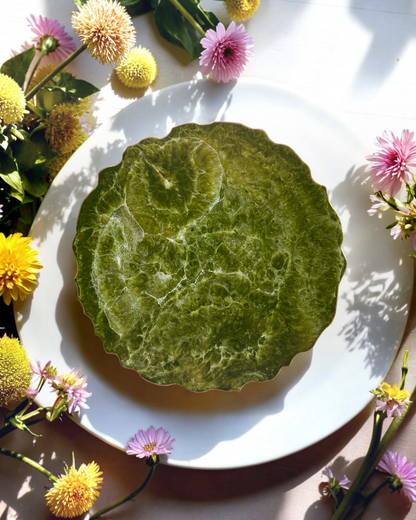 Olive green Placemats geode design epoxy resin