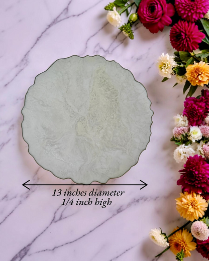 White Placemats geode design epoxy resin