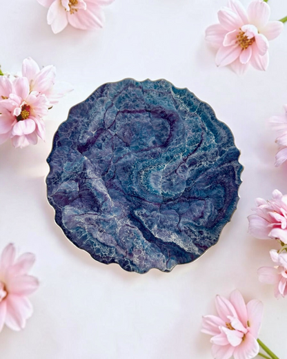 Purple and Blue Placemats geode design epoxy resin