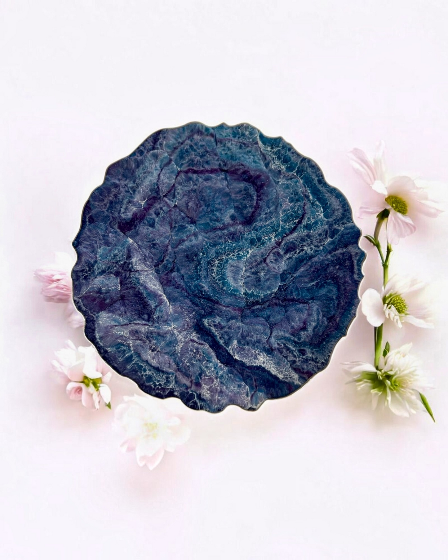 Purple and Blue Placemats geode design epoxy resin