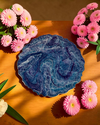Purple and Blue Placemats geode design epoxy resin