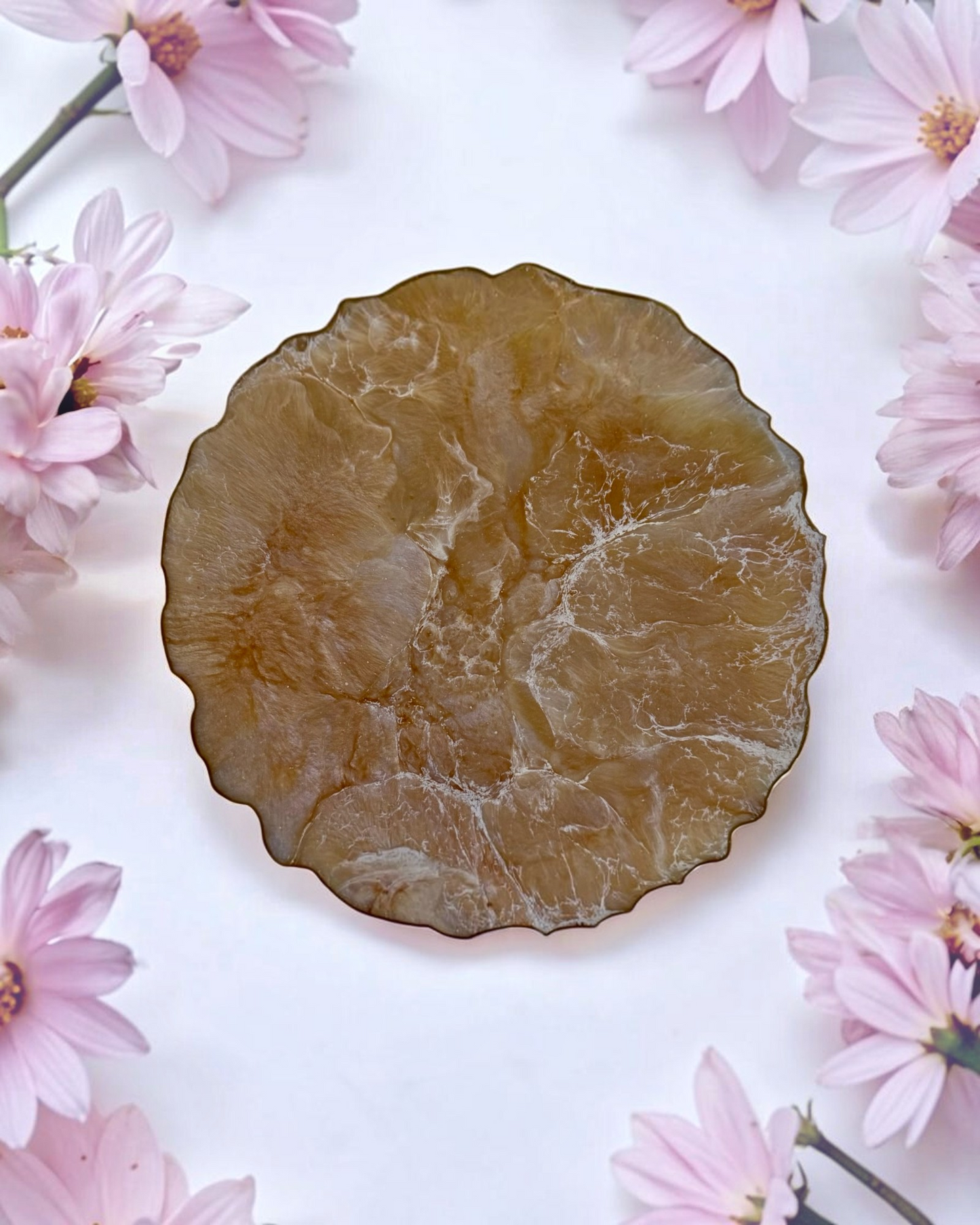 Cream Placemats geode design epoxy resin