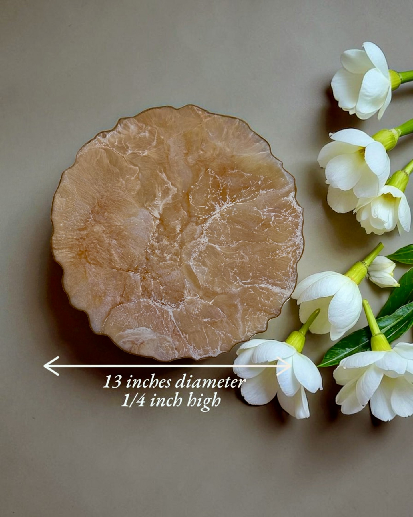 Cream Placemats geode design epoxy resin