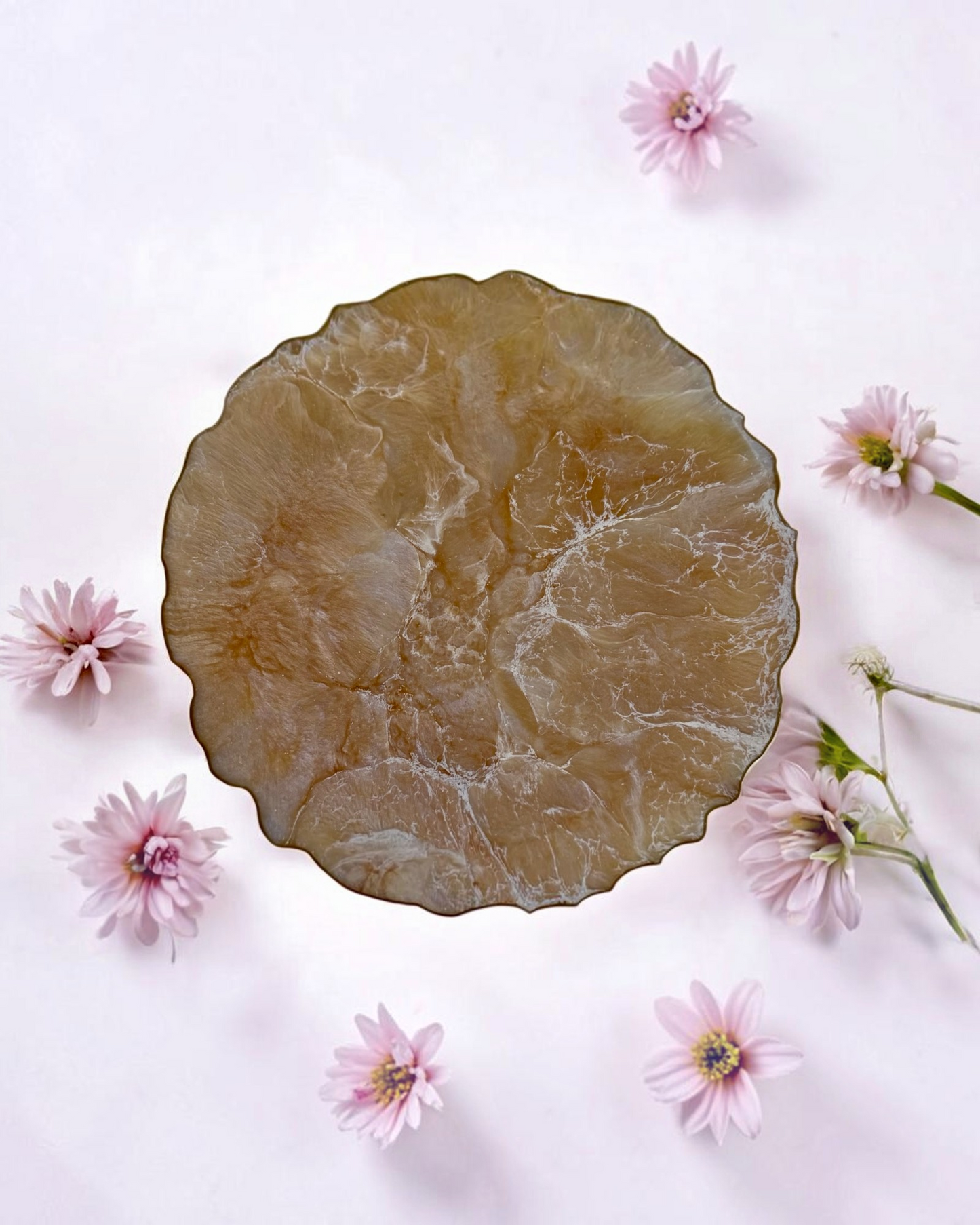 Cream Placemats geode design epoxy resin