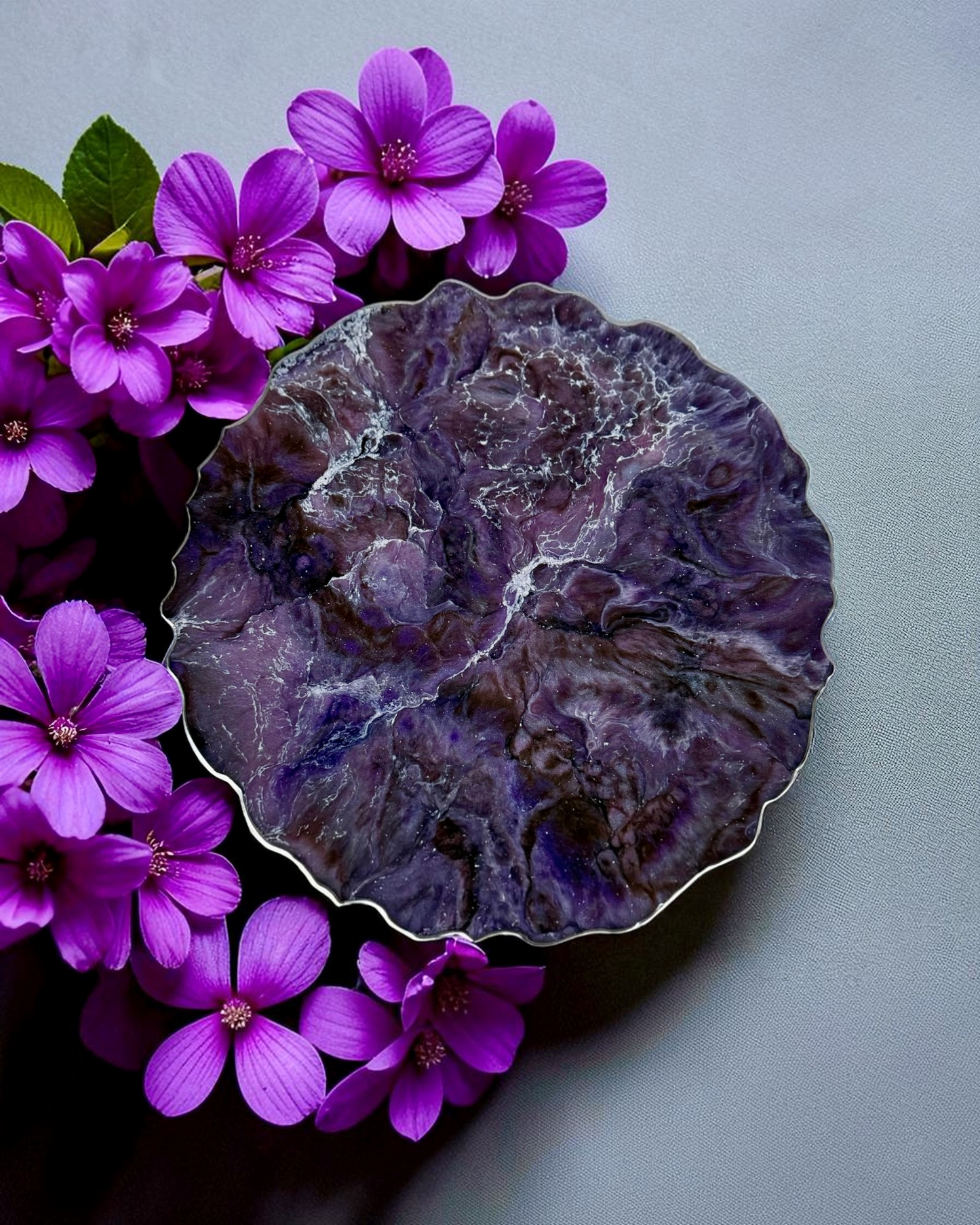 Purple and Brown Placemats geode design epoxy resin