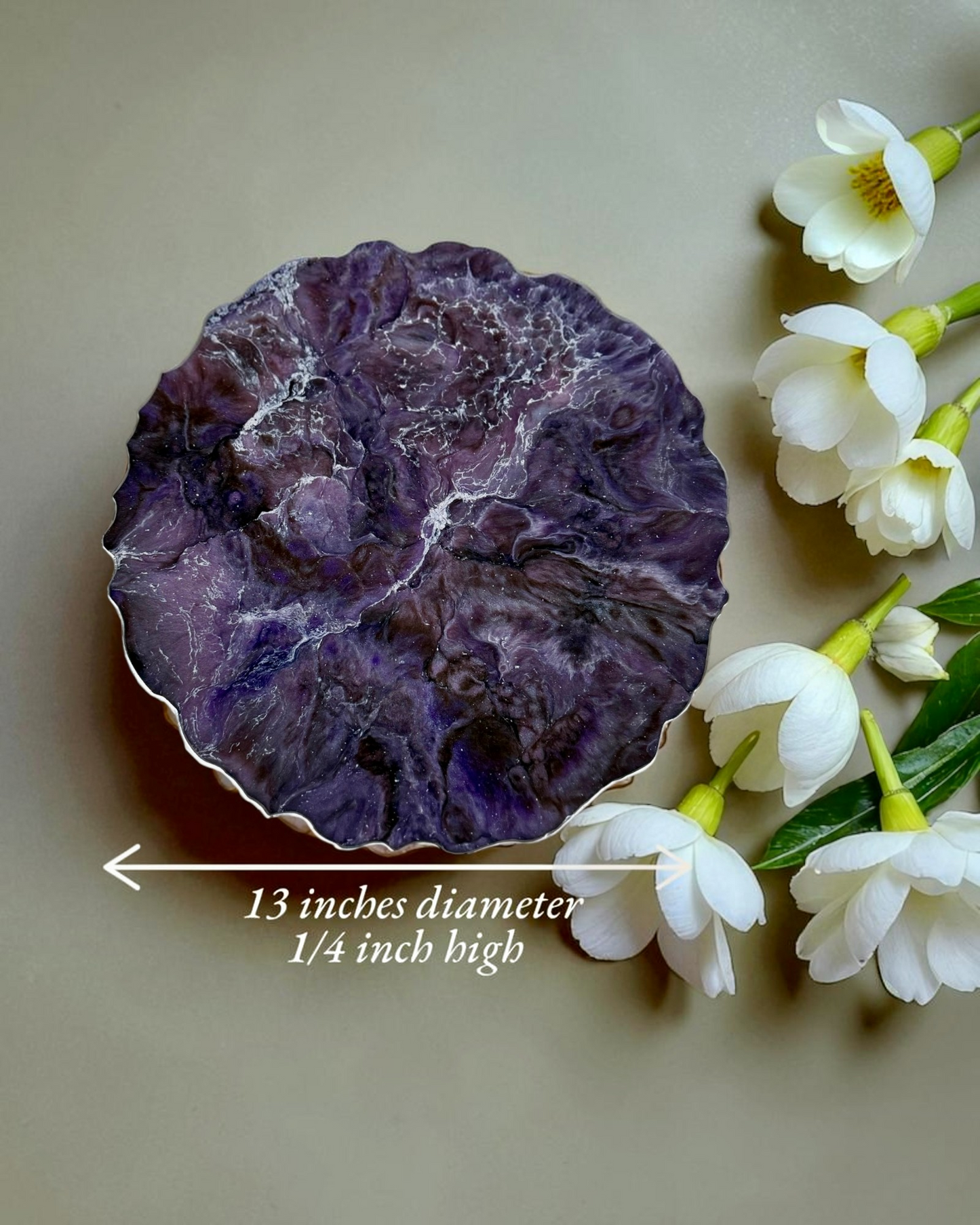 Purple and Brown Placemats geode design epoxy resin