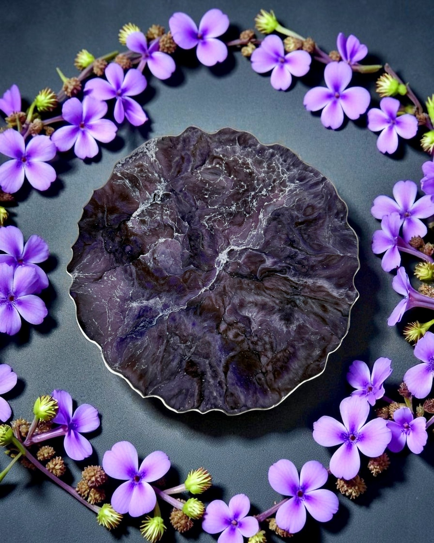 Purple and Brown Placemats geode design epoxy resin
