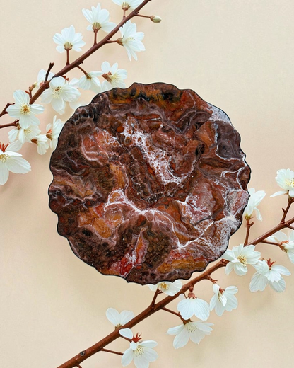 Black, Bronze and Copper Placemats geode design epoxy resin
