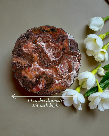 Black, Bronze and Copper Placemats geode design epoxy resin